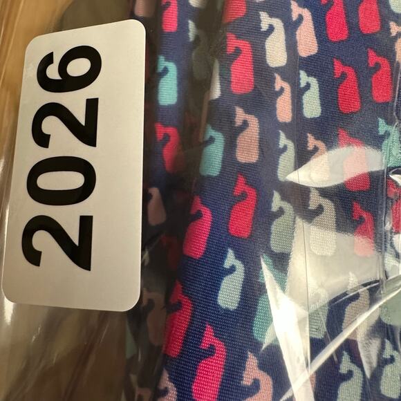 Vineyard Vines Performance Leggings Womens Small Blue Whale Logo Cropped Workout - Picture 13 of 13